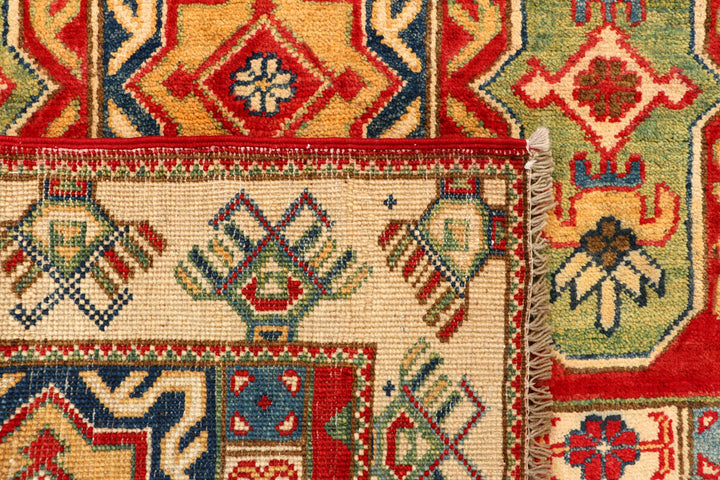 Multi Colored Kazak 3' 4 x 4' 11 - No. 66548 - ALRUG Rug Store