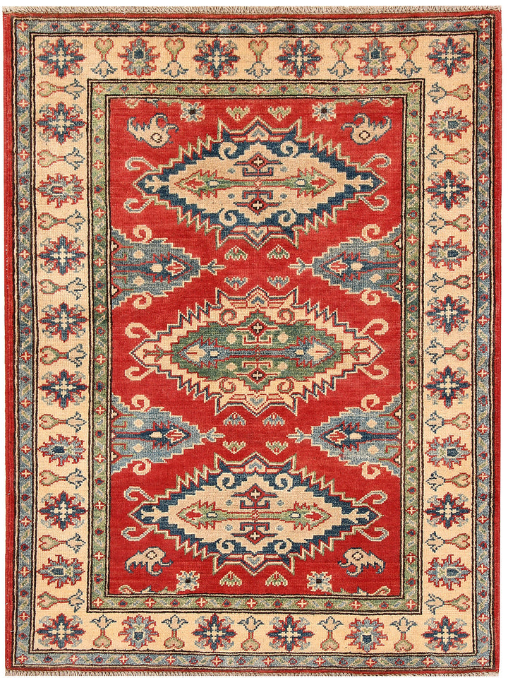 Tomato Kazak 3' 5 x 4' 6 - No. 66549 - ALRUG Rug Store