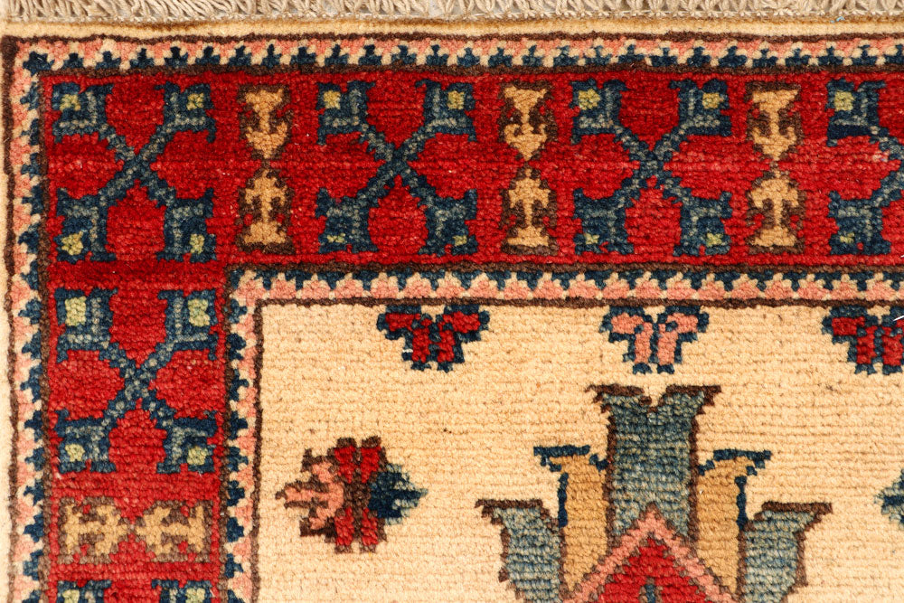 Navajo White Kazak 2' x 5' - No. 66555 - ALRUG Rug Store