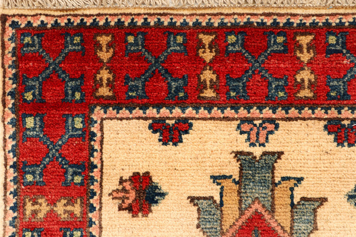 Navajo White Kazak 2' x 5' - No. 66555 - ALRUG Rug Store