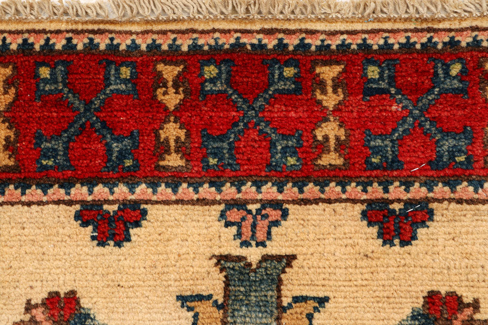 Navajo White Kazak 2' x 5' - No. 66555 - ALRUG Rug Store