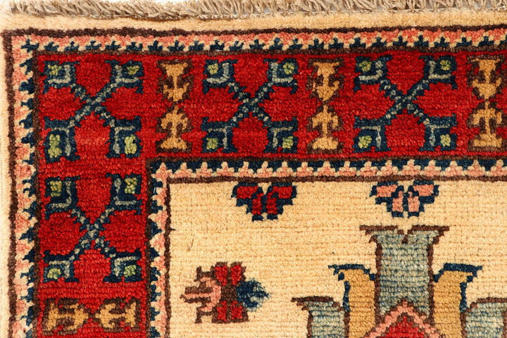 Blanched Almond Kazak 2' x 5' - No. 66556 - ALRUG Rug Store