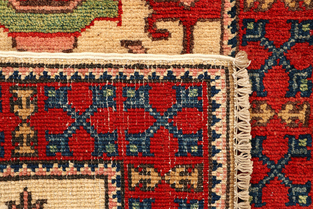 Blanched Almond Kazak 2' x 5' - No. 66556 - ALRUG Rug Store