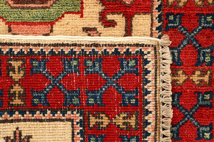 Blanched Almond Kazak 2' x 5' - No. 66556 - ALRUG Rug Store