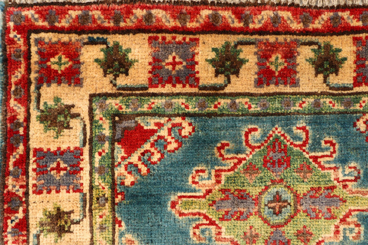 Cadet Blue Kazak 2' x 5' 9 - No. 66557 - ALRUG Rug Store