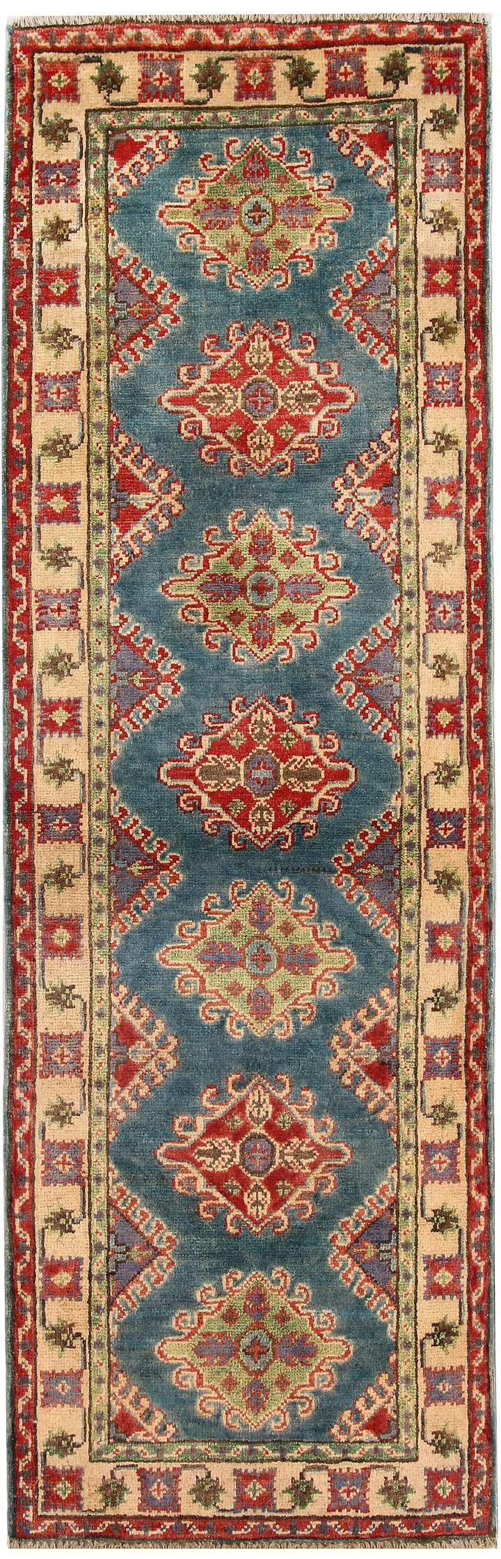 Cadet Blue Kazak 2' x 5' 9 - No. 66557 - ALRUG Rug Store