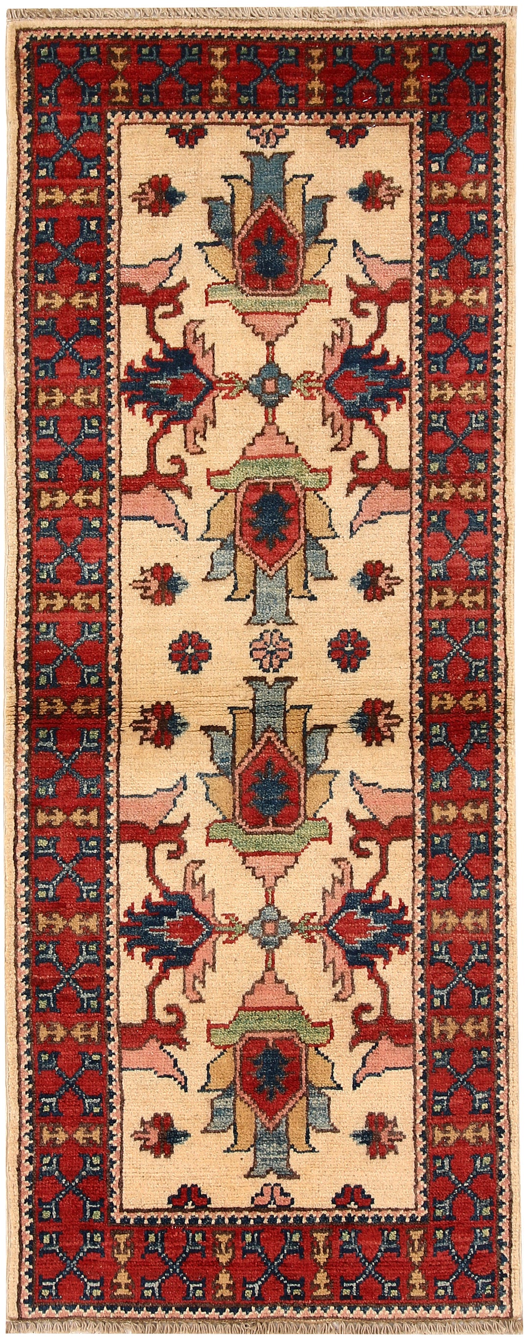 Navajo White Kazak 1' 11 x 4' 11 - No. 66558 - ALRUG Rug Store