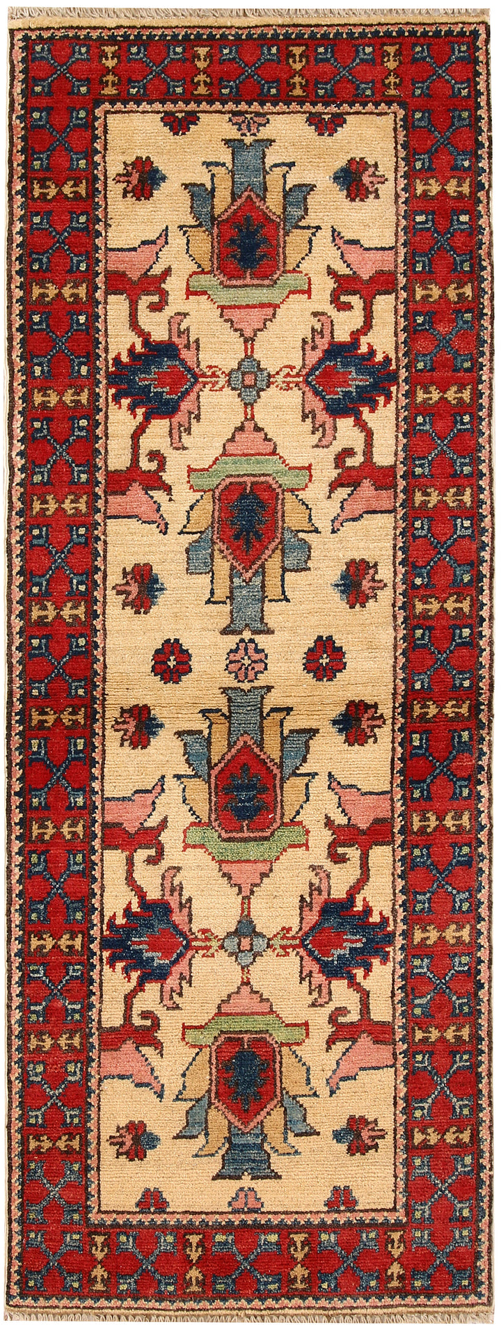 Navajo White Kazak 1' 11 x 5' - No. 66559 - ALRUG Rug Store