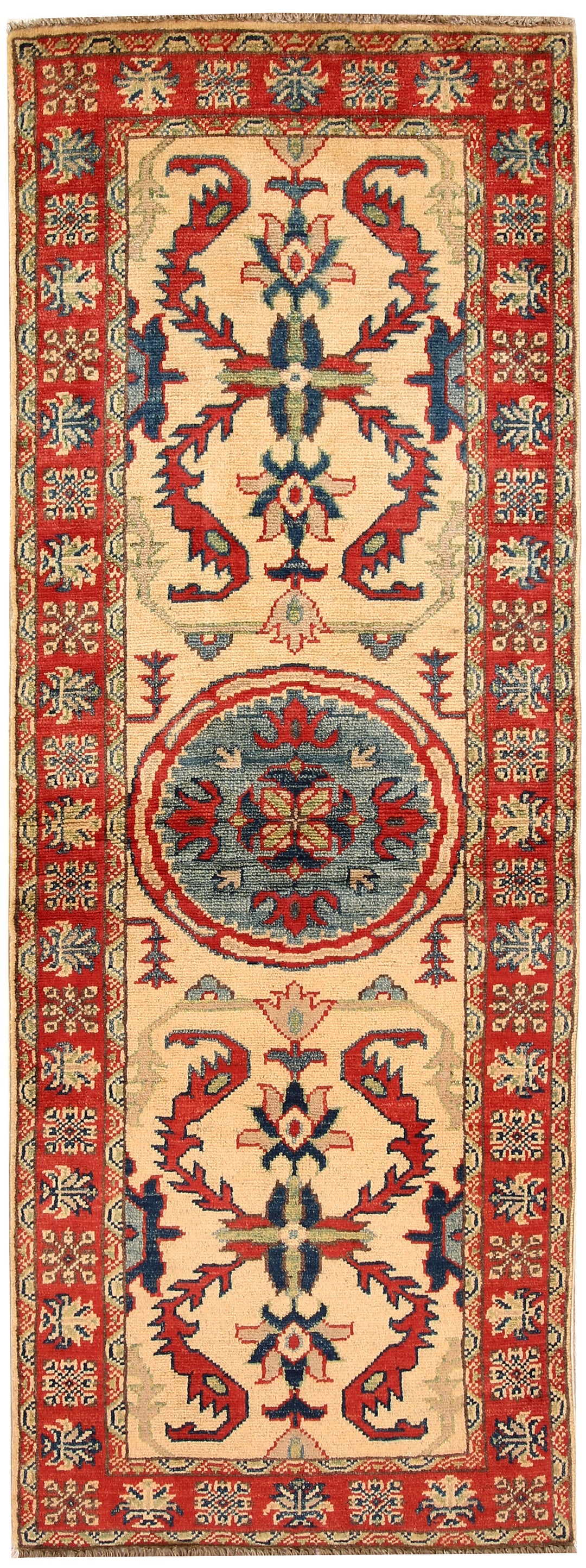 Navajo White Kazak 2' 1 x 5' 7 - No. 66561 - ALRUG Rug Store