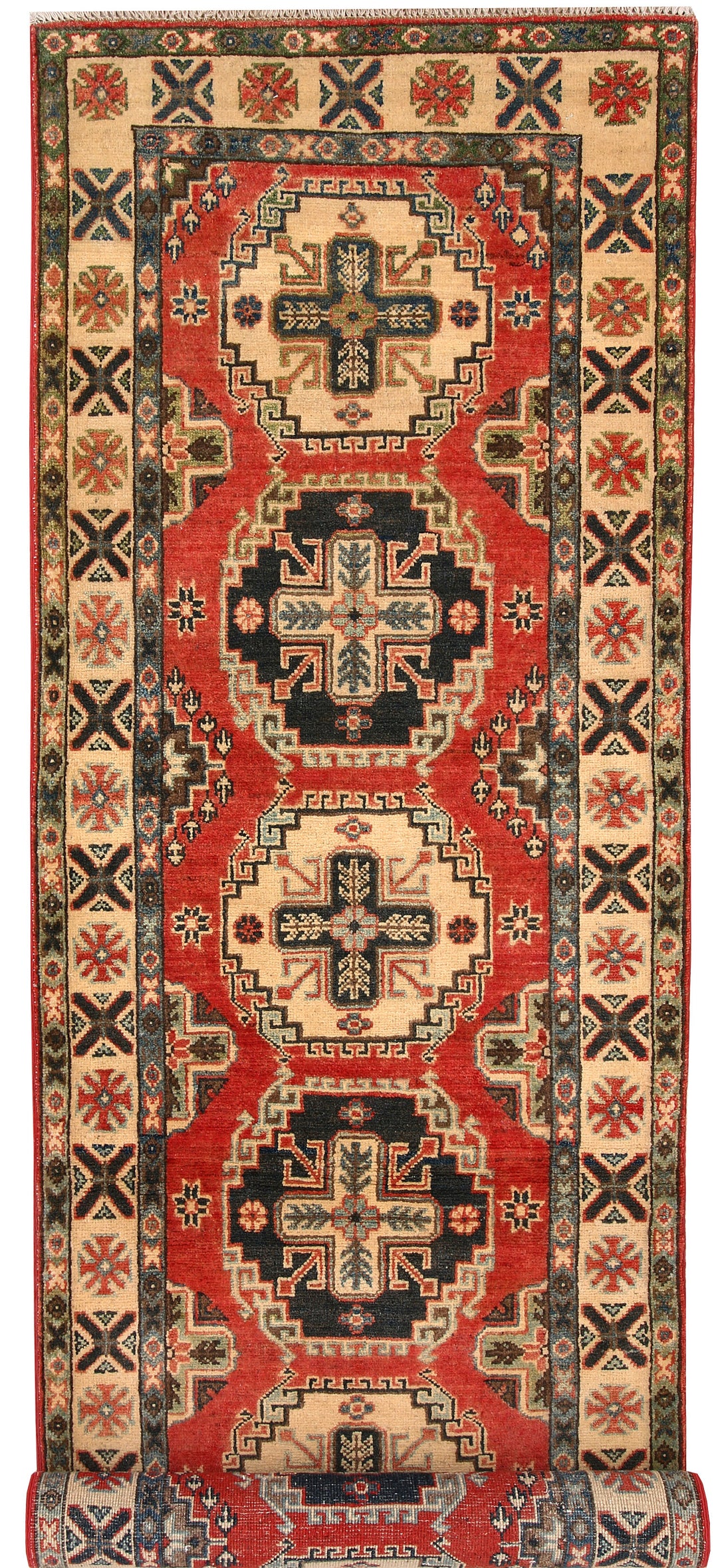Tomato Kazak 2' 9 x 9' 6 - No. 66573 - ALRUG Rug Store
