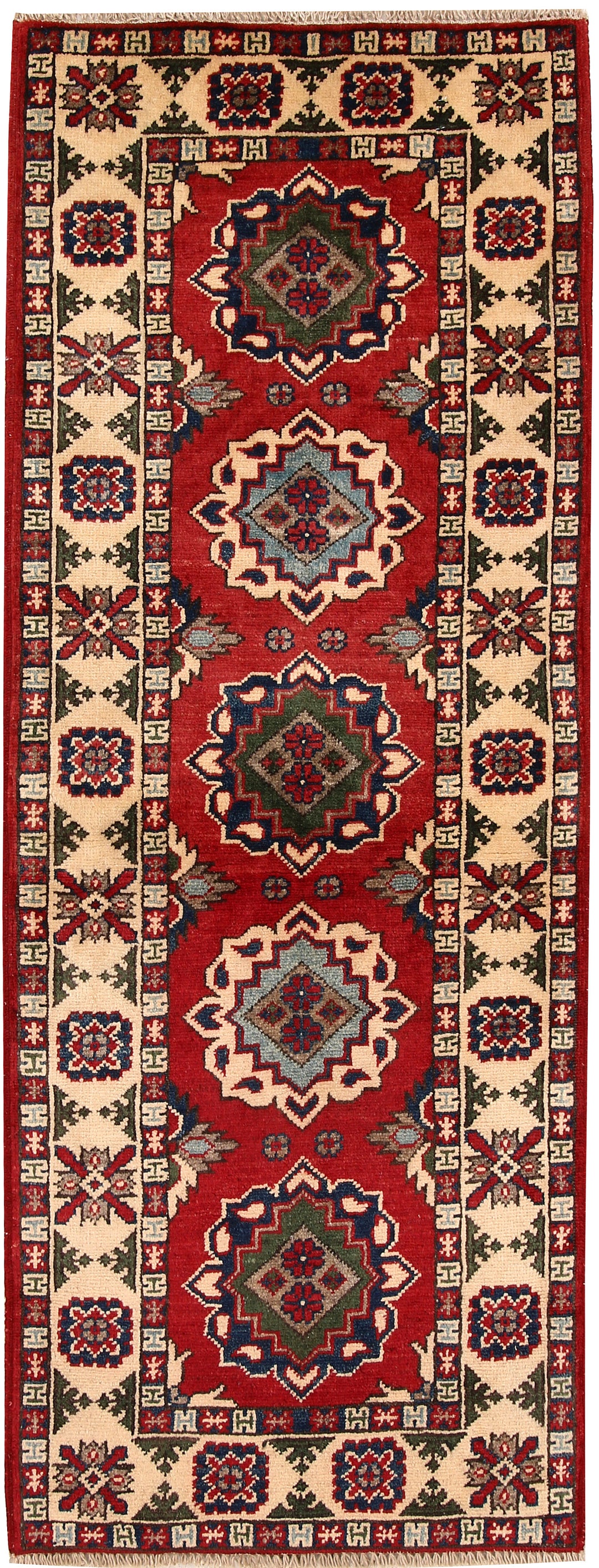 Firebrick Kazak 2' 1 x 5' 4 - No. 66579 - ALRUG Rug Store