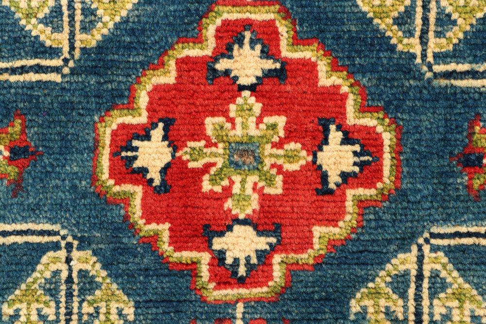 Medium Blue Kazak 2' 1 x 6' 5 - No. 66581 - ALRUG Rug Store