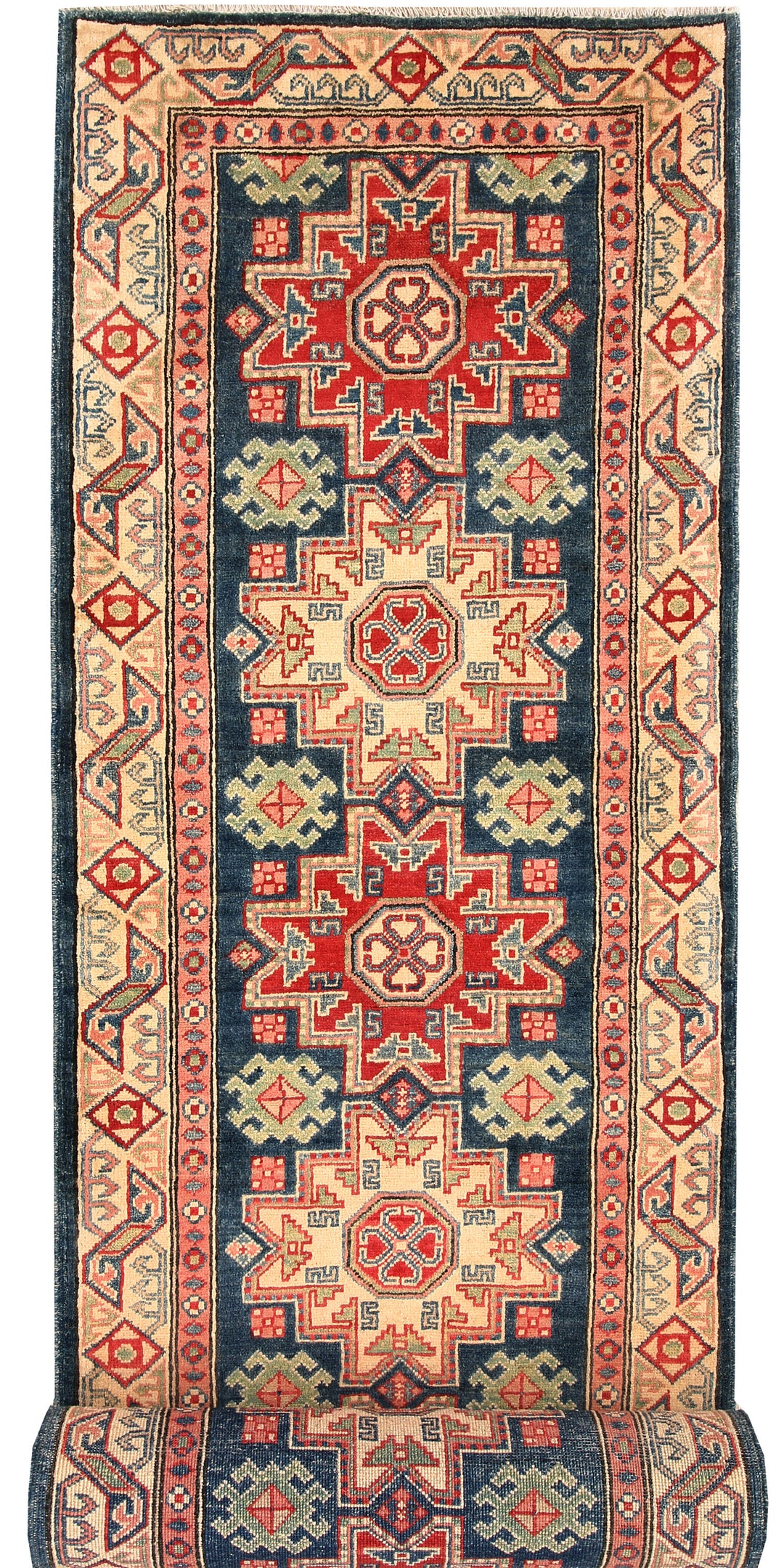 Midnight Blue Kazak 2' 9 x 14' 10 - No. 66583 - ALRUG Rug Store