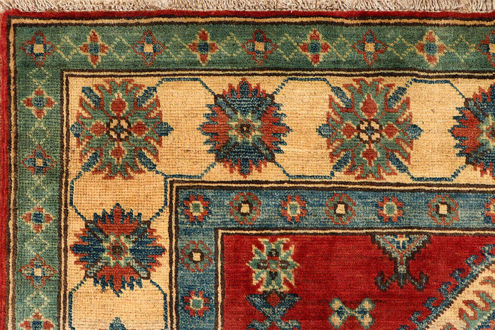 Firebrick Kazak 4' x 5' 9 - No. 66588 - ALRUG Rug Store