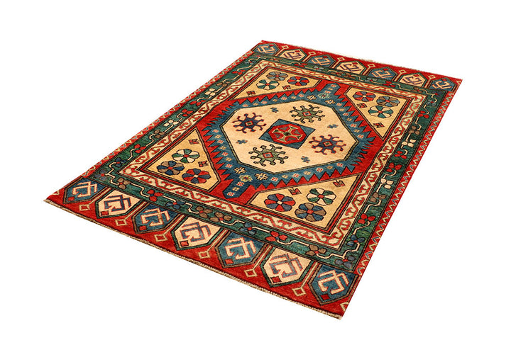 Navajo White Kazak 3' 11 x 5' 10 - No. 66589 - ALRUG Rug Store