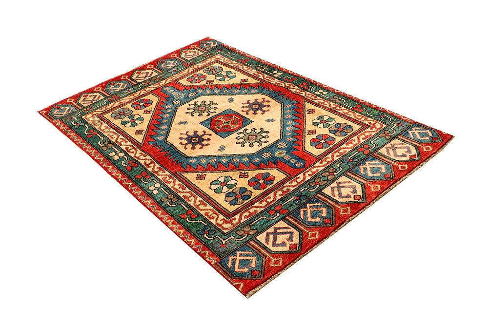 Navajo White Kazak 3' 11 x 5' 10 - No. 66589 - ALRUG Rug Store