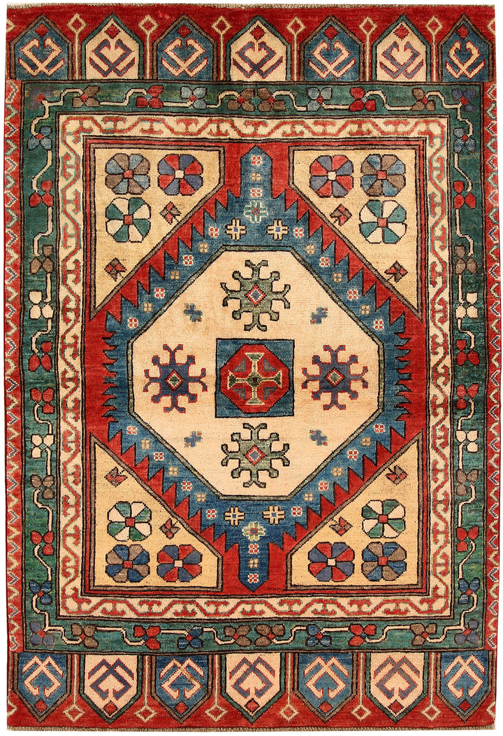 Navajo White Kazak 3' 11 x 5' 10 - No. 66589 - ALRUG Rug Store