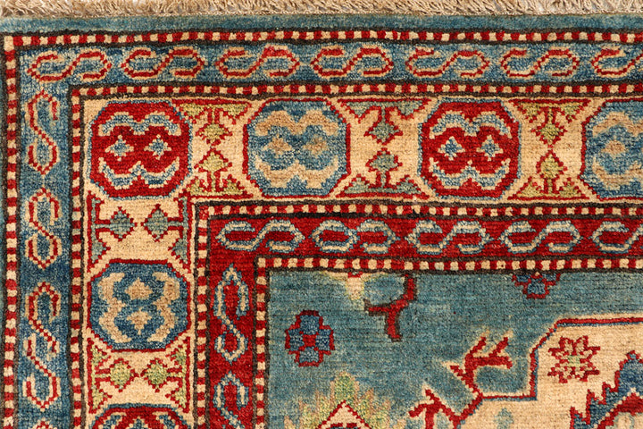 Cadet Blue Kazak 3' 8 x 6' 2 - No. 66591 - ALRUG Rug Store