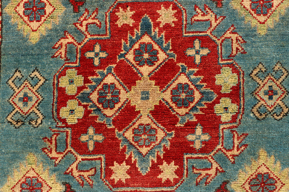 Cadet Blue Kazak 3' 8 x 6' 2 - No. 66591 - ALRUG Rug Store