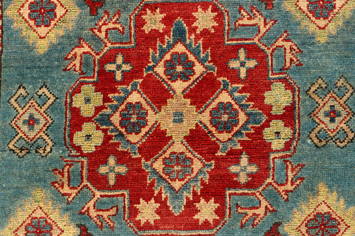 Cadet Blue Kazak 3' 8 x 6' 2 - No. 66591 - ALRUG Rug Store