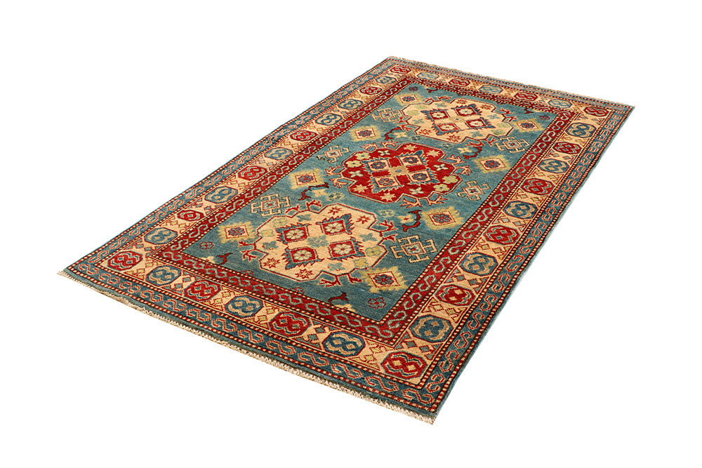 Cadet Blue Kazak 3' 8 x 6' 2 - No. 66591 - ALRUG Rug Store