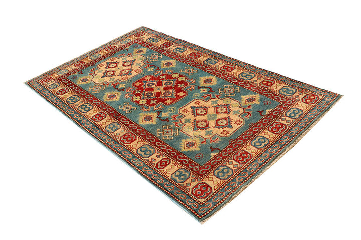 Cadet Blue Kazak 3' 8 x 6' 2 - No. 66591 - ALRUG Rug Store