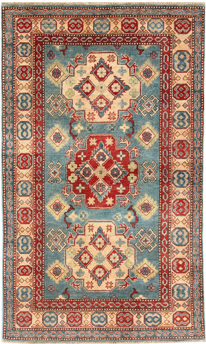 Cadet Blue Kazak 3' 8 x 6' 2 - No. 66591 - ALRUG Rug Store