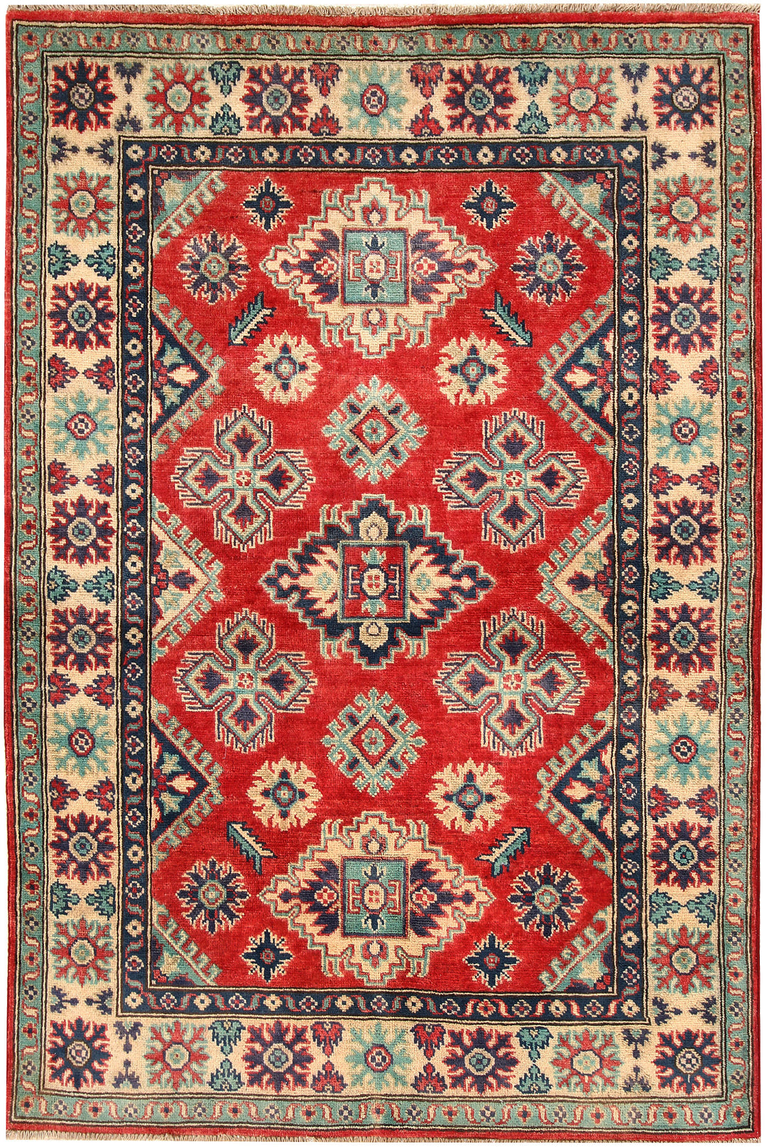 Red Kazak 4' x 5' 11 - No. 66592 - ALRUG Rug Store