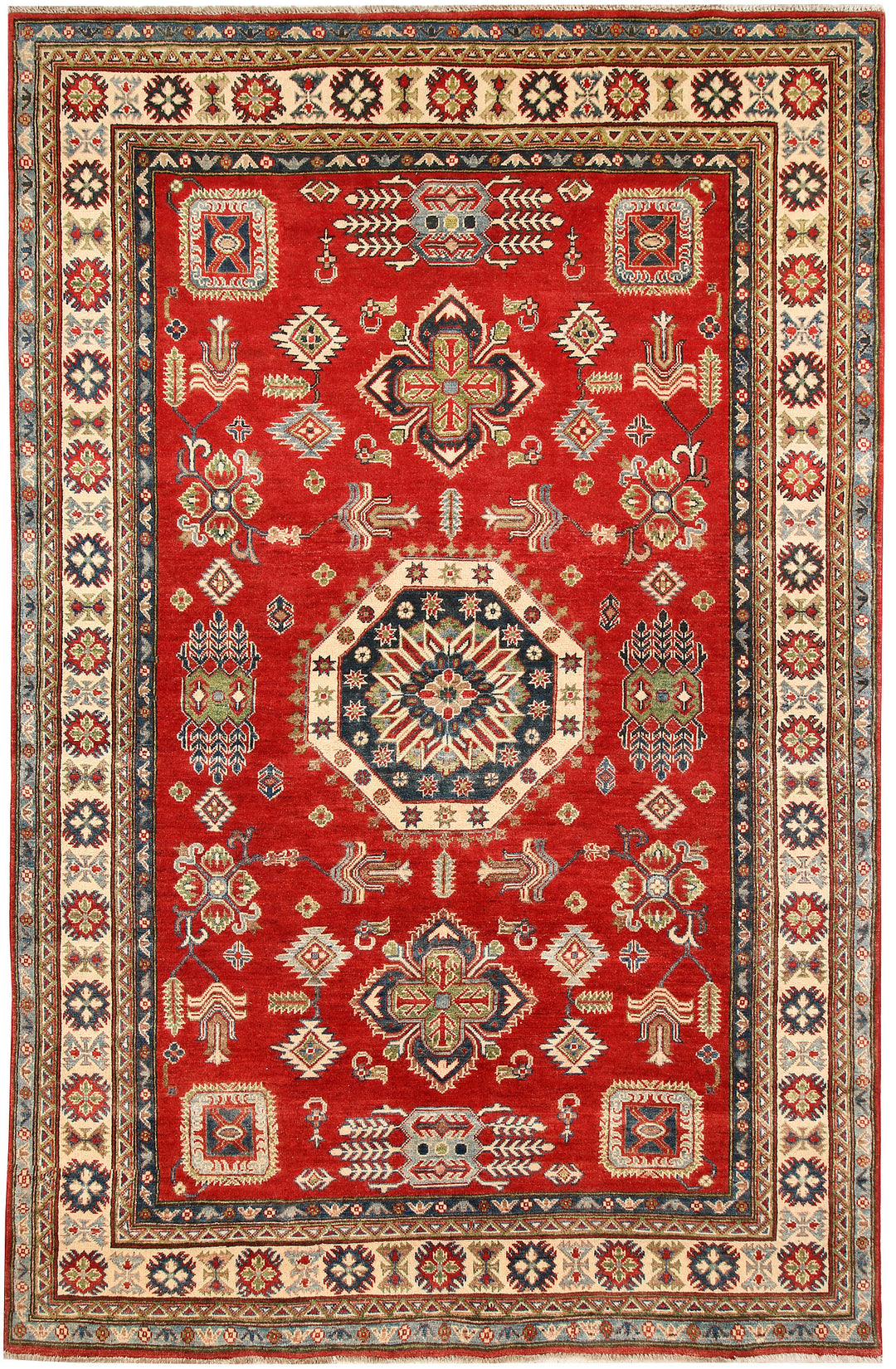 Red Kazak 6' 3 x 9' 8 - No. 66597 - ALRUG Rug Store