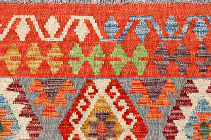 Multi Colored Kilim 5' 1 x 6' 6 - No. 66598 - ALRUG Rug Store