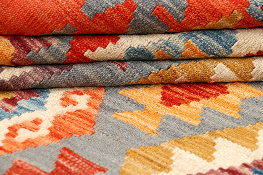 Multi Colored Kilim 5' 1 x 6' 6 - No. 66598 - ALRUG Rug Store