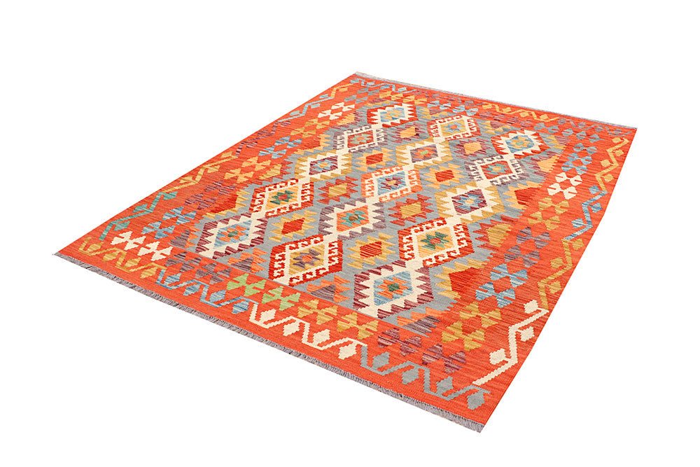 Multi Colored Kilim 5' 1 x 6' 6 - No. 66598 - ALRUG Rug Store