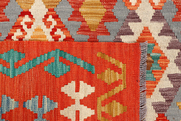 Multi Colored Kilim 5' 1 x 6' 6 - No. 66598 - ALRUG Rug Store