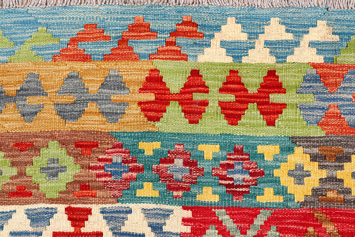 Multi Colored Kilim 5' x 6' 4 - No. 66599 - ALRUG Rug Store