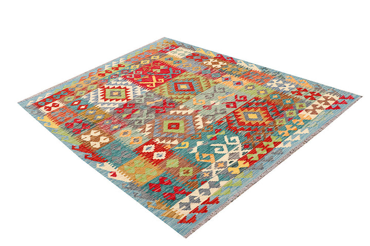 Multi Colored Kilim 5' x 6' 4 - No. 66599 - ALRUG Rug Store