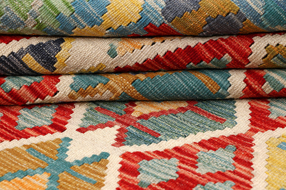 Multi Colored Kilim 5' 1 x 6' 4 - No. 66600 - ALRUG Rug Store