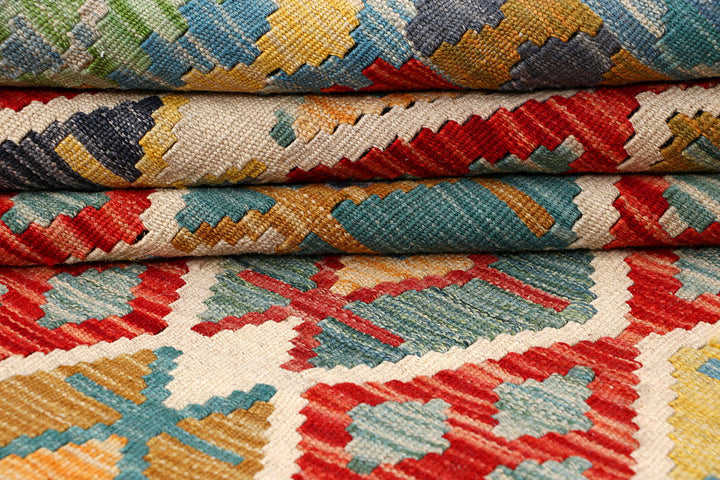 Multi Colored Kilim 5' 1 x 6' 4 - No. 66600 - ALRUG Rug Store