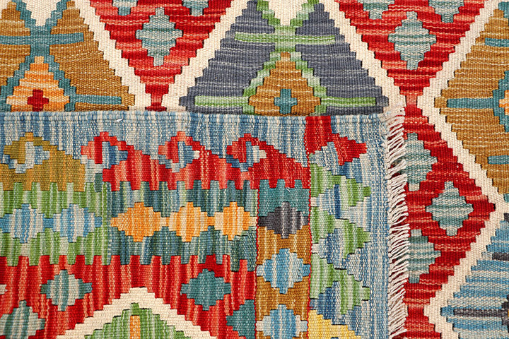 Multi Colored Kilim 5' 1 x 6' 4 - No. 66600 - ALRUG Rug Store