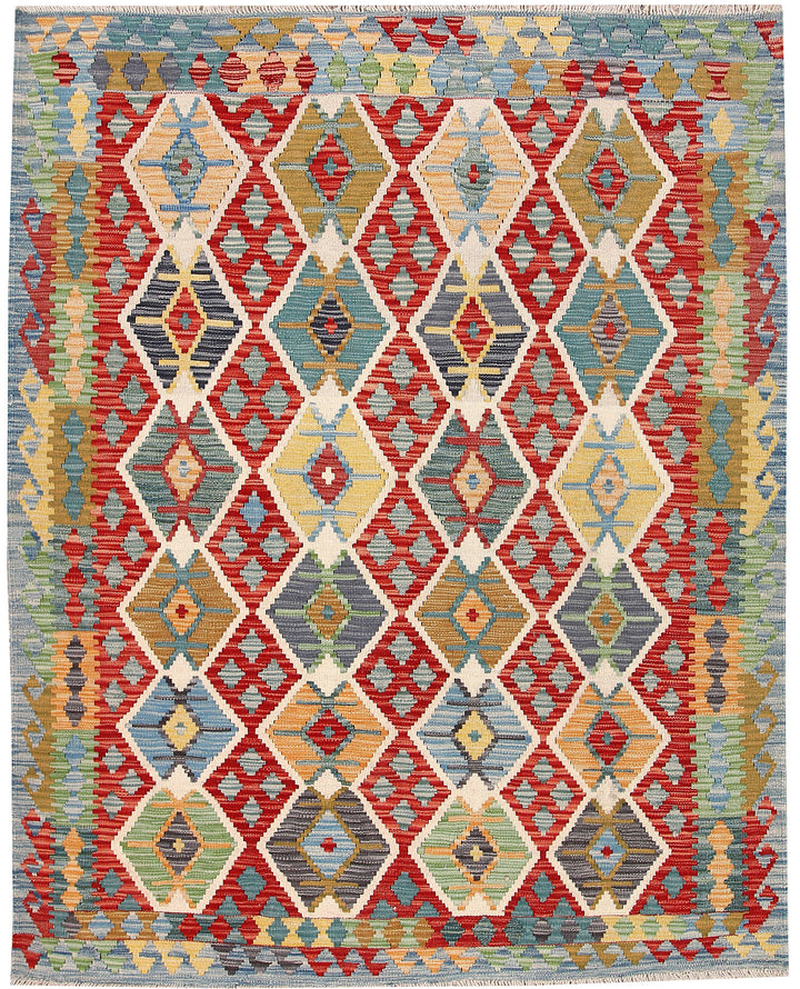Multi Colored Kilim 5' 1 x 6' 4 - No. 66600 - ALRUG Rug Store