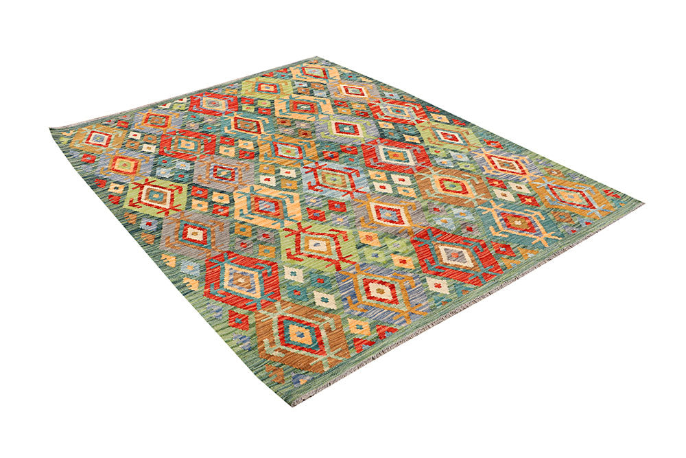 Multi Colored Kilim 5' 1 x 6' 5 - No. 66601 - ALRUG Rug Store
