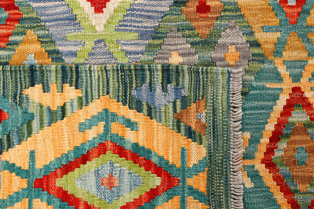 Multi Colored Kilim 5' 1 x 6' 5 - No. 66601 - ALRUG Rug Store