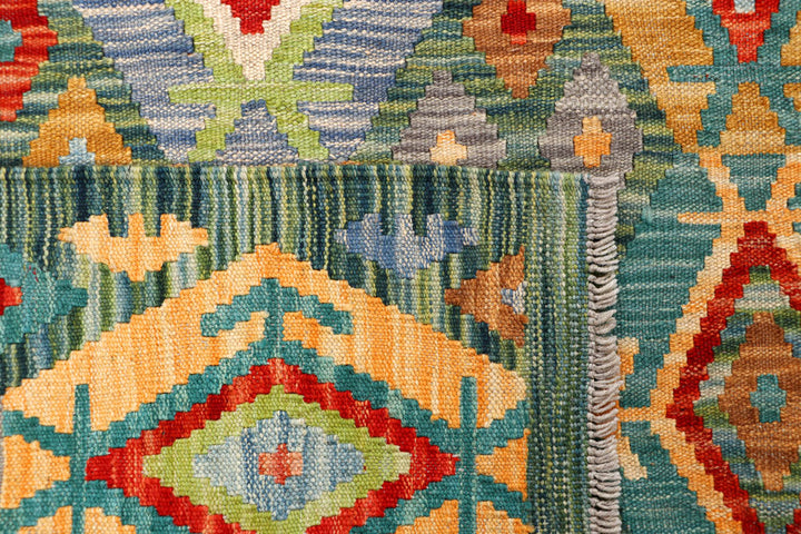 Multi Colored Kilim 5' 1 x 6' 5 - No. 66601 - ALRUG Rug Store