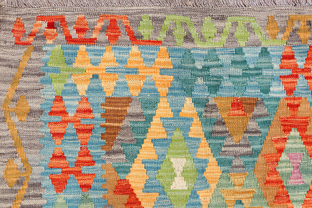 Multi Colored Kilim 5' 3 x 6' 4 - No. 66603 - ALRUG Rug Store