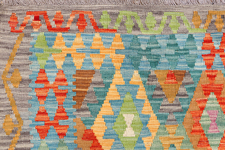 Multi Colored Kilim 5' 3 x 6' 4 - No. 66603 - ALRUG Rug Store