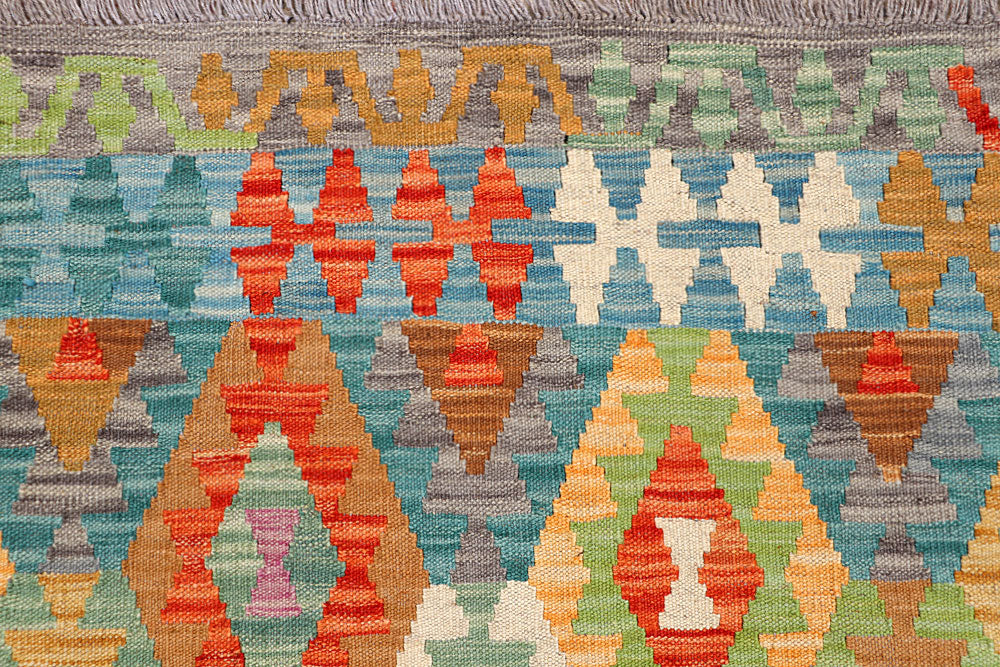 Multi Colored Kilim 5' 3 x 6' 4 - No. 66603 - ALRUG Rug Store