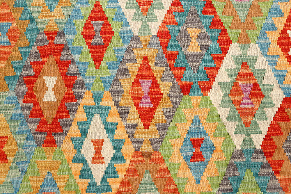 Multi Colored Kilim 5' 3 x 6' 4 - No. 66603 - ALRUG Rug Store