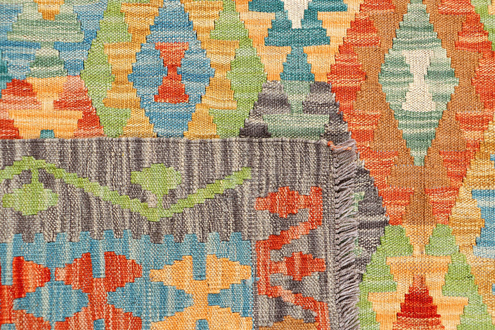 Multi Colored Kilim 5' 3 x 6' 4 - No. 66603 - ALRUG Rug Store