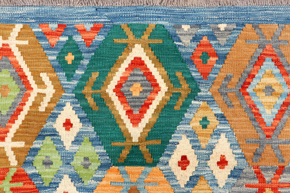 Multi Colored Kilim 5' 1 x 6' 6 - No. 66604 - ALRUG Rug Store