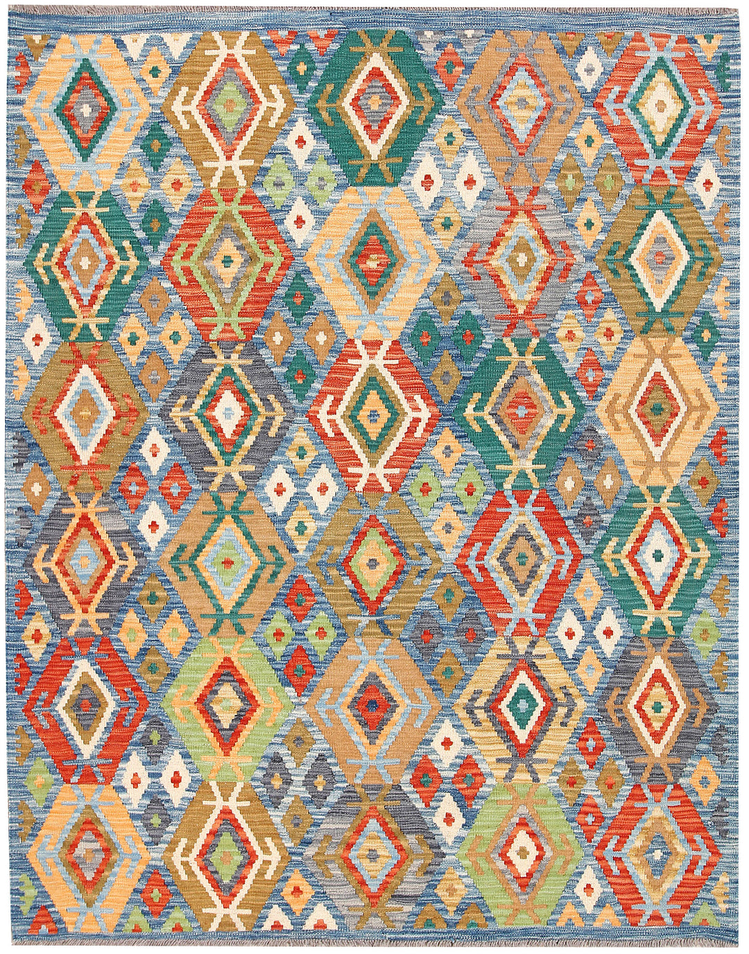 Multi Colored Kilim 5' 1 x 6' 6 - No. 66604 - ALRUG Rug Store