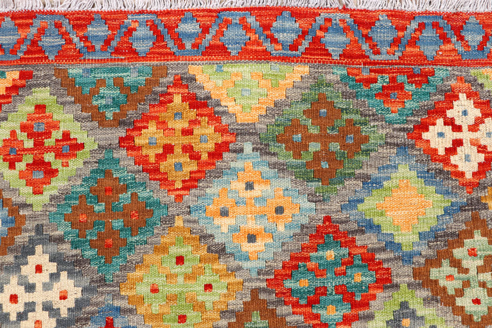 Multi Colored Kilim 5' 2 x 6' 3 - No. 66605 - ALRUG Rug Store